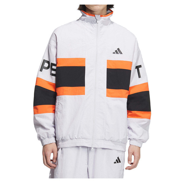 Adidas Word WOV JKT JM2066 男 立領外套 運動外套 休閒穿搭 撞色 白黑橘