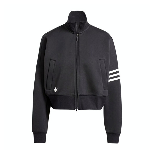 Adidas NEUCL Tracktop IW5601 女 立領 外套 運動 休閒 三葉草 雙向拉鍊 寬鬆 黑白