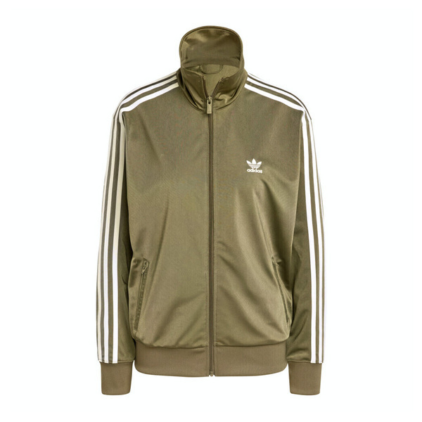 Adidas Firebird TT IY4742 女 立領 外套 運動 復古 三葉草 休閒 寬鬆 拉鍊口袋 橄欖綠