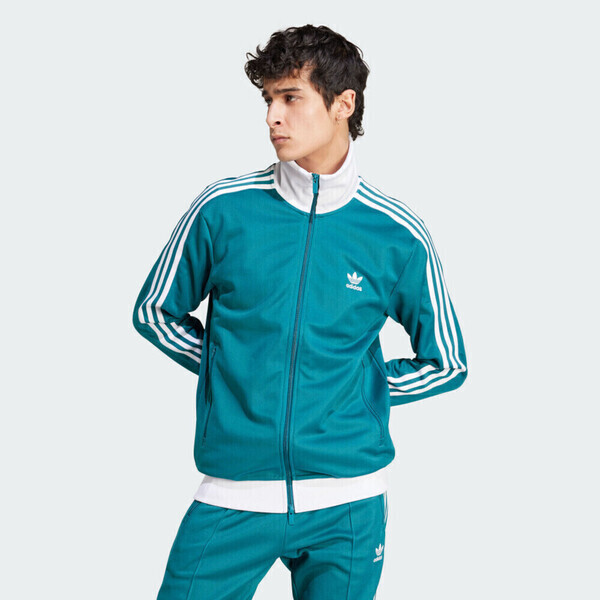 Adidas Classic TT IY9878 男 立領 外套 運動 經典 復古 Y2K 合身 三葉草 藍綠