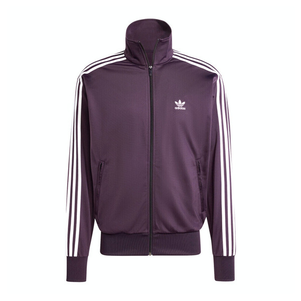 Adidas Fbird TT IY9893 男 立領 外套 運動 復古 三葉草 休閒 寬鬆 拉鍊口袋 暗紫