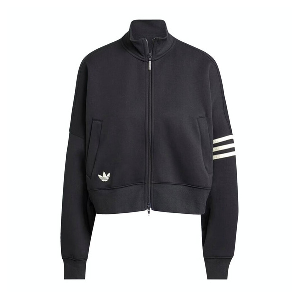 Adidas NEUCL Tracktop JI8495 女 立領外套 運動外套 休閒穿搭 雙向拉鍊 黑白