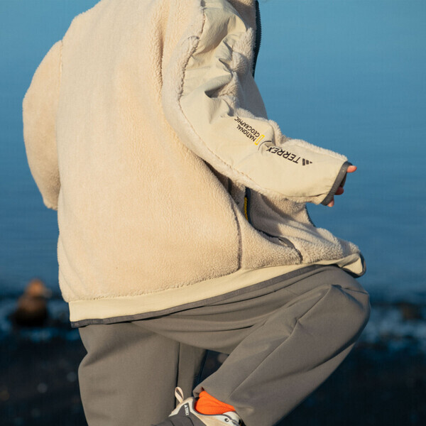 Adidas National Geographic High Pile JJ4355 男 立領外套 穿搭 米灰 亞版