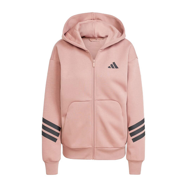 Adidas W FI 3S FZ HD JE0177 女 連帽外套 運動外套 休閒穿搭 裸粉