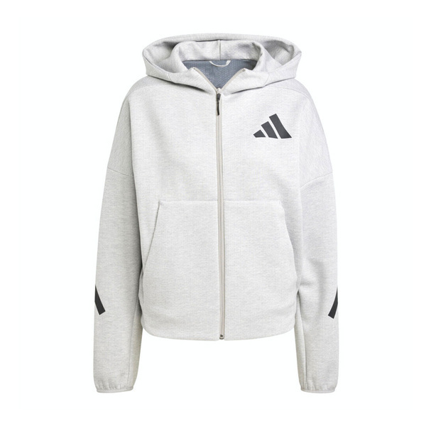 Adidas W Z.N.E. FZ JD9593 女 連帽 外套 運動 訓練 休閒 寬鬆 愛迪達 灰