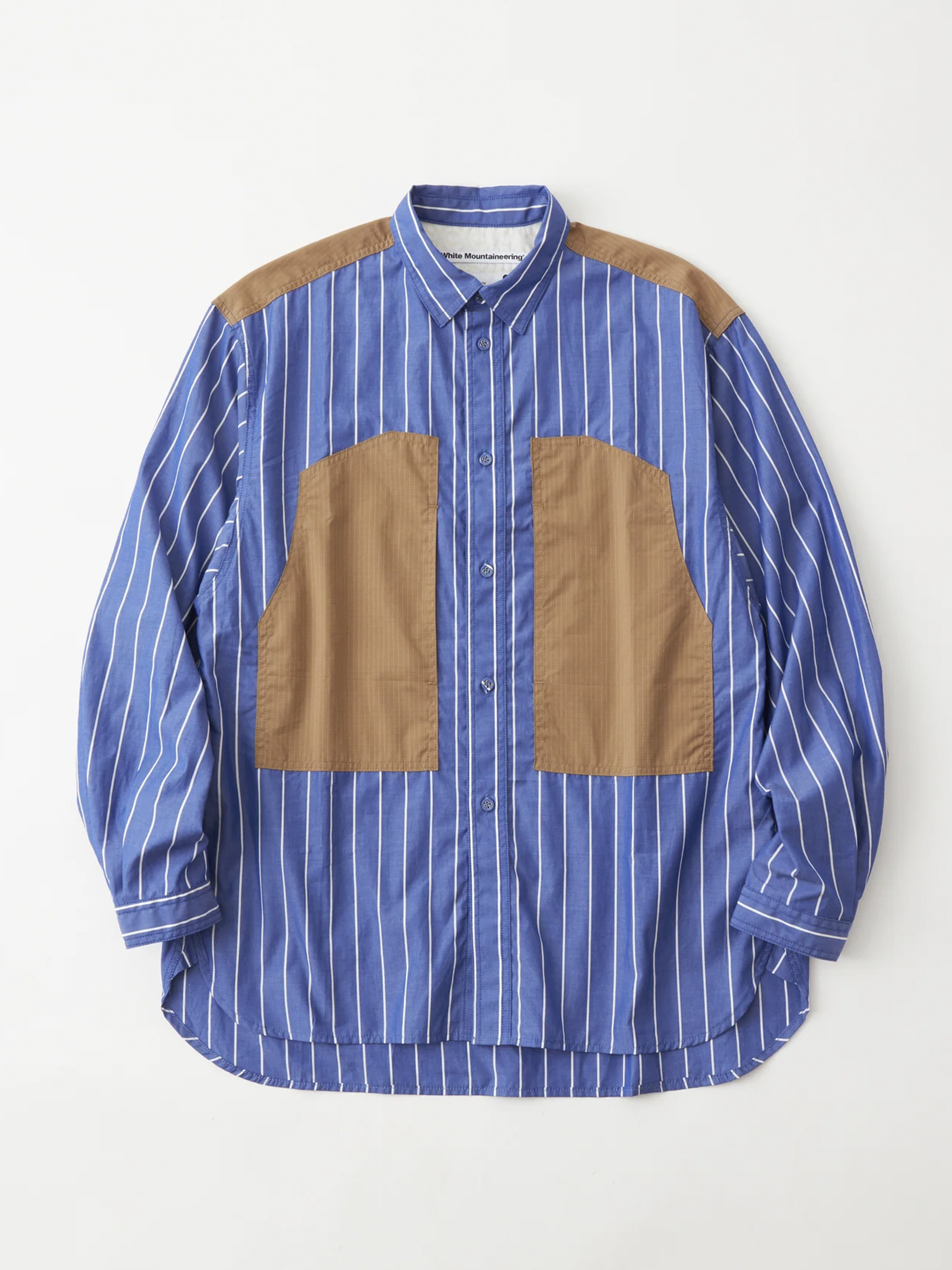 WHITE MOUNTAINEERING MID GUSSET SLEEVE STRIPE WORK SHIRT 襯衫