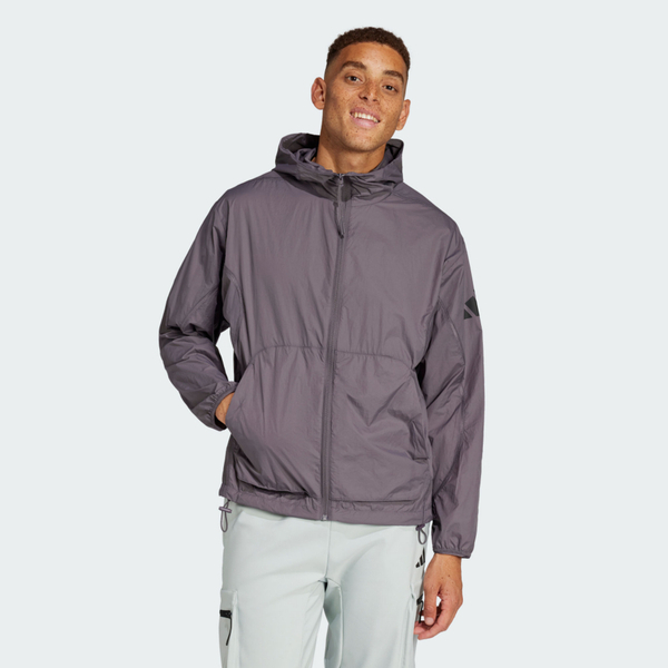 Adidas M Ce Q2 Wb Upf JF3292 男 連帽外套 運動外套 防風 灰 亞版