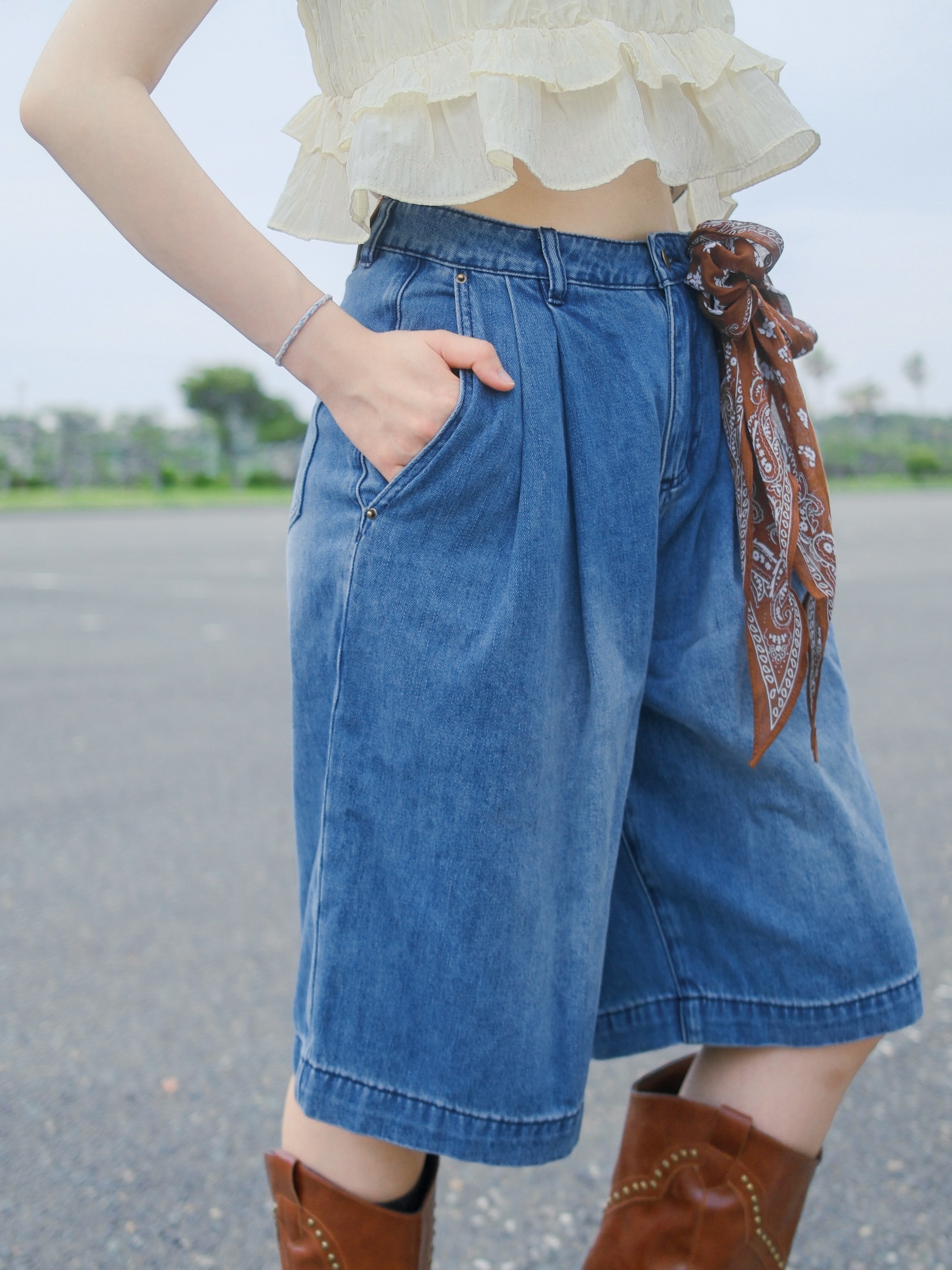 超舒服 ～ 高質量五分牛仔褲 - TR52681