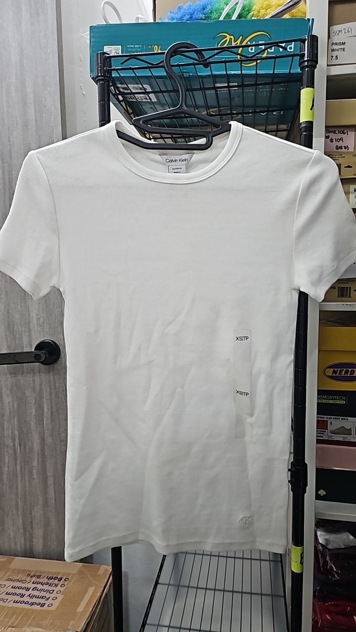 [S] CALVIN KLEIN WHITE SHORT SLEEVE T-SHIRT, SP4O595316-4OW217P540 (SCK766)