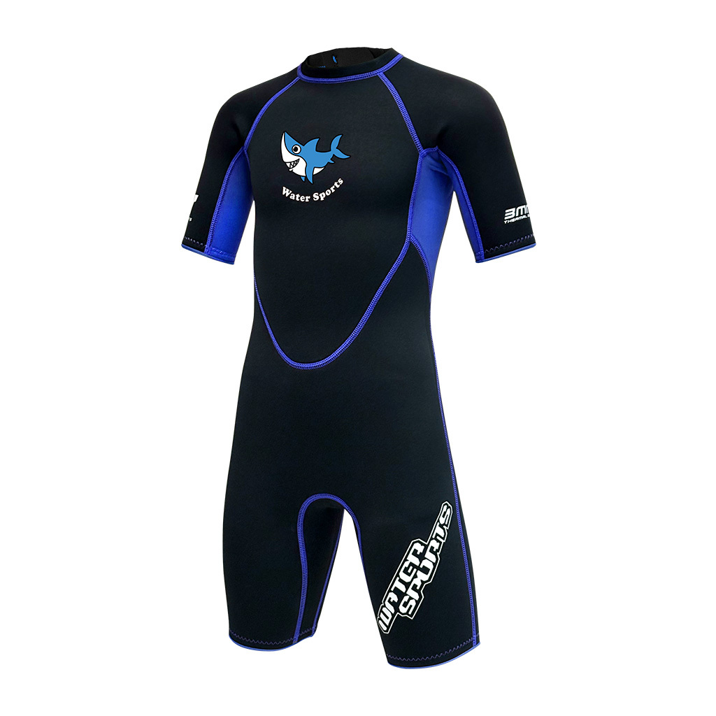 3mm 兒童 SCR 游泳連身保暖衣 - 藍