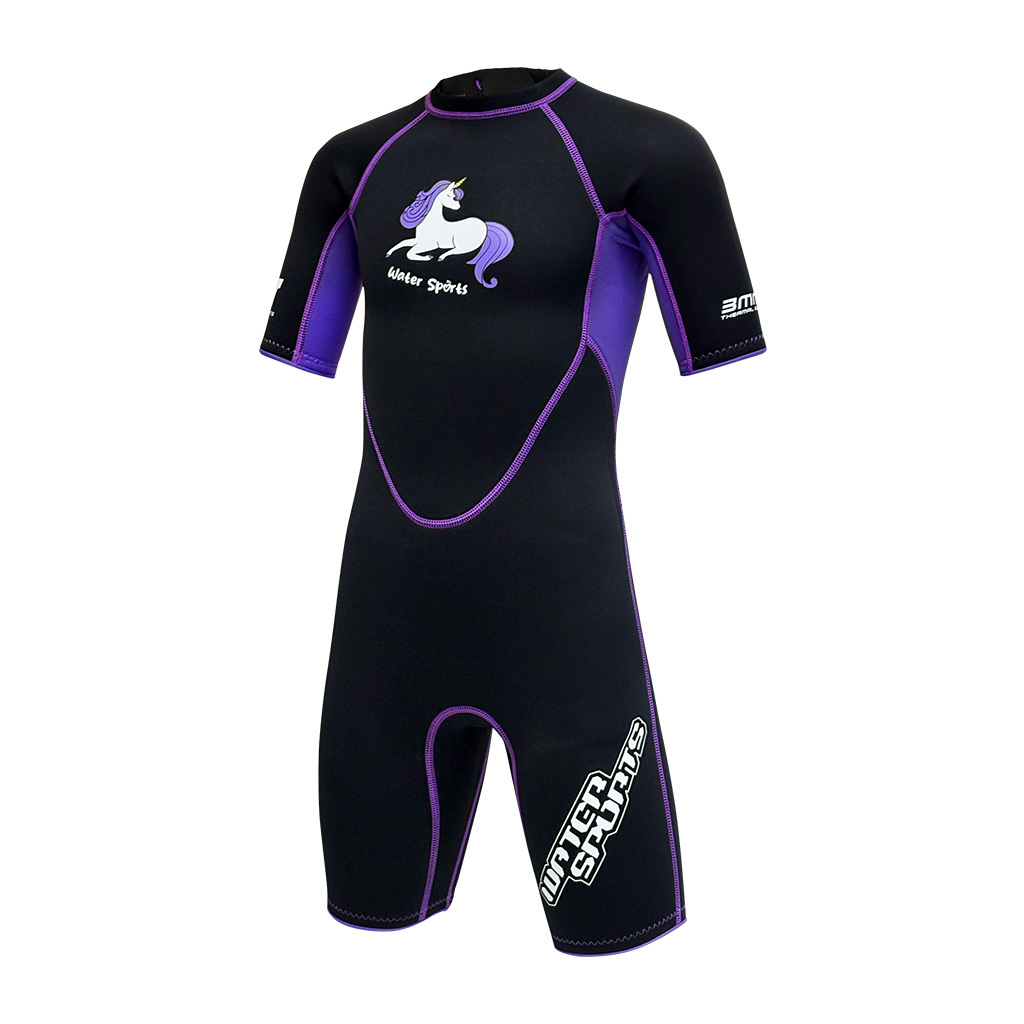 3mm 兒童 SCR 連身防寒衣 - 紫