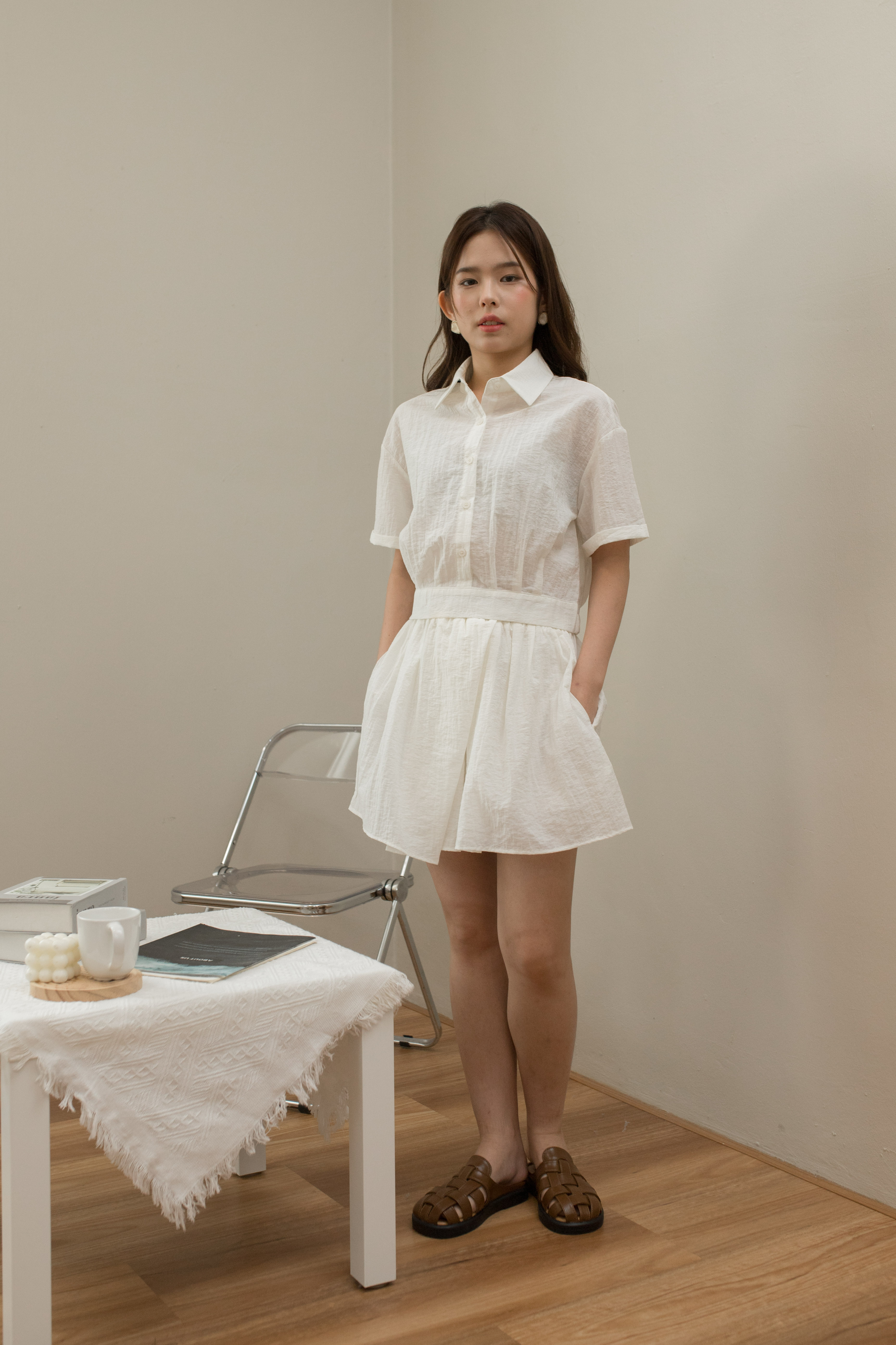 Miliya Skort Setwear White -2369SSWHI