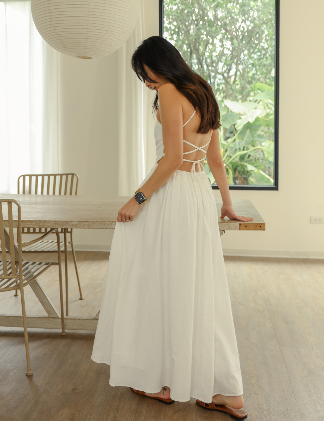 後美背交錯綁帶長洋（3尺寸）