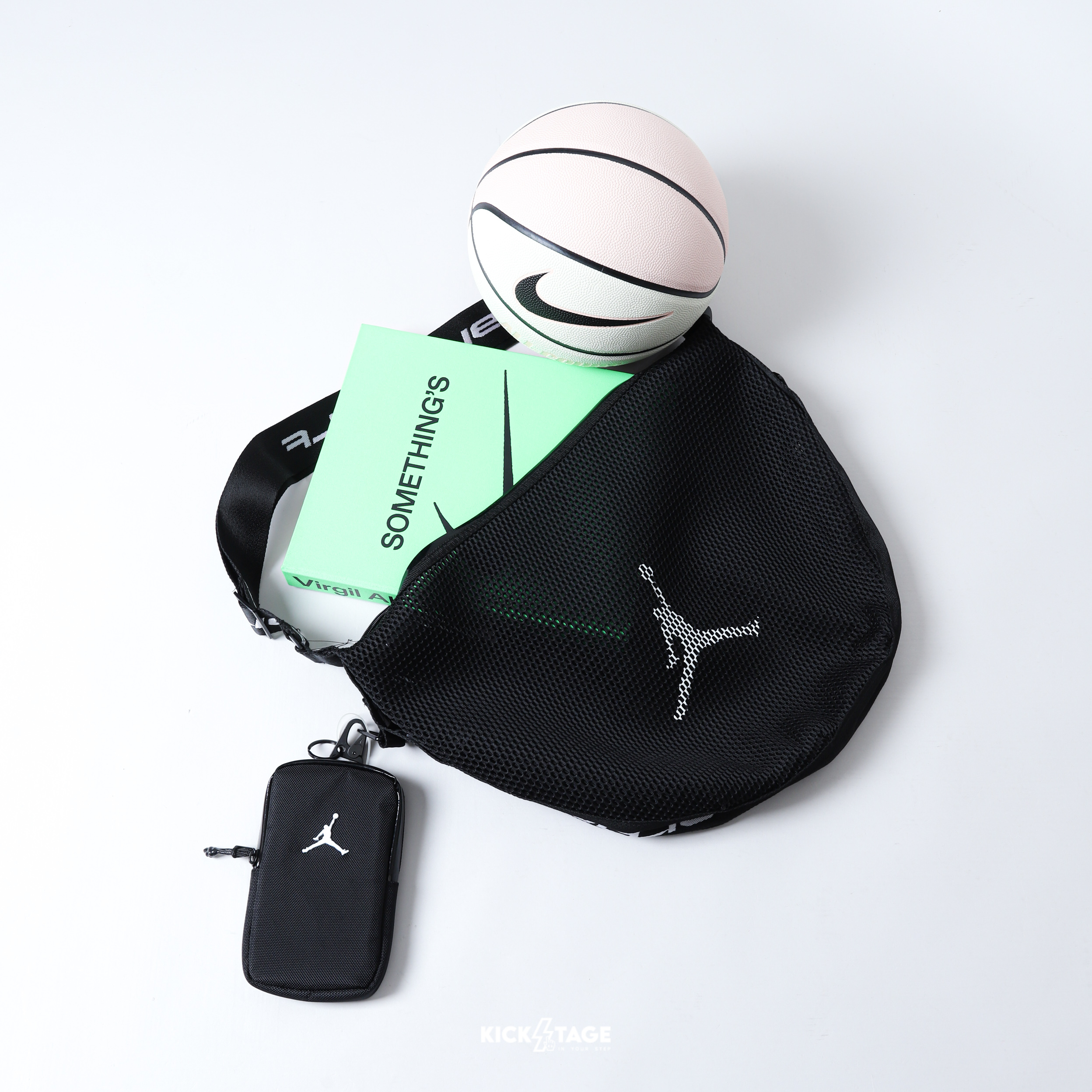 NIKE JORDAN SPORT BAG 黑色 22.9升 掛包 運動包 網袋 籃球包【HQ7235-010】JD2433037AD-001