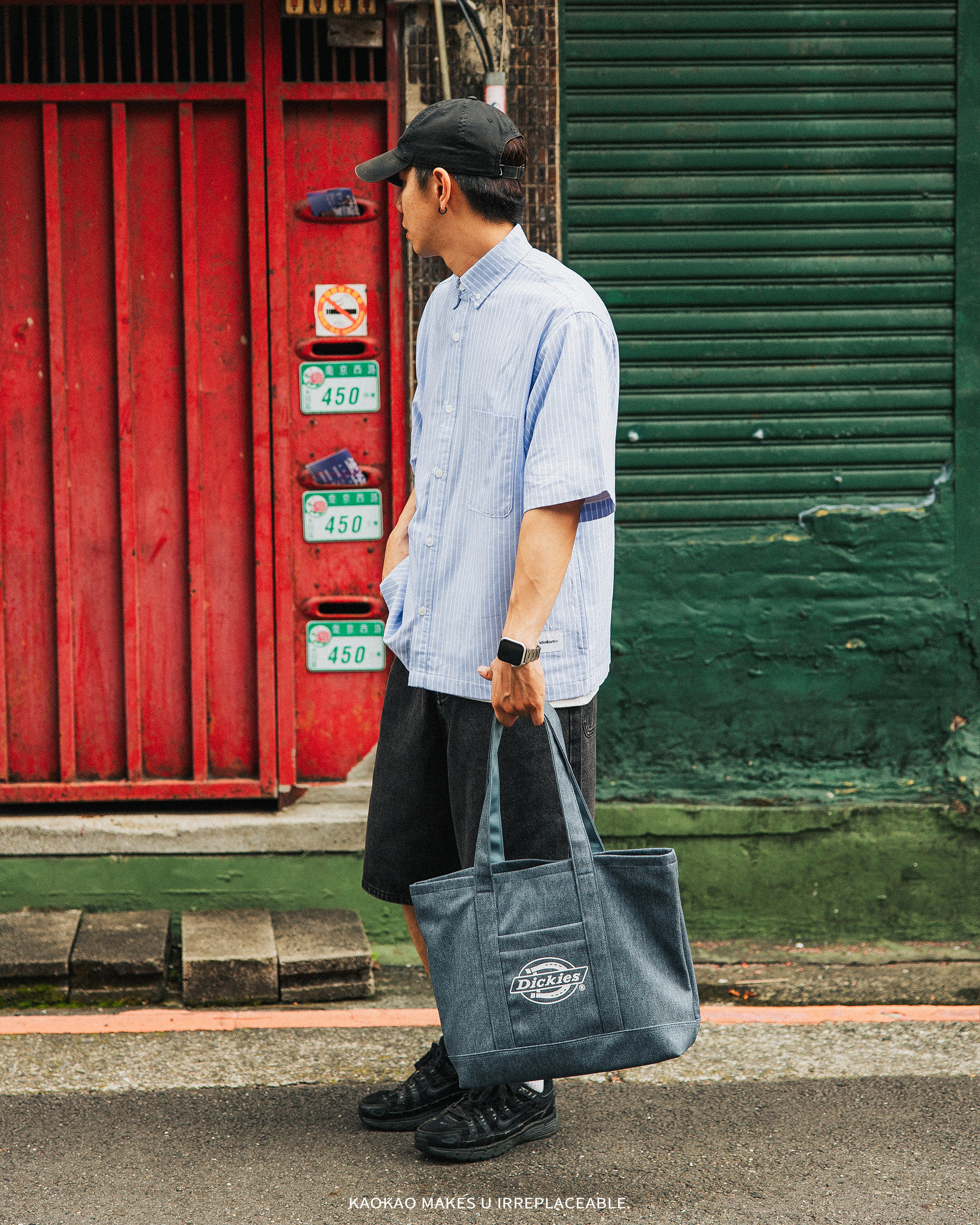 Dickies 男女款 水洗 丹寧牛仔托特包