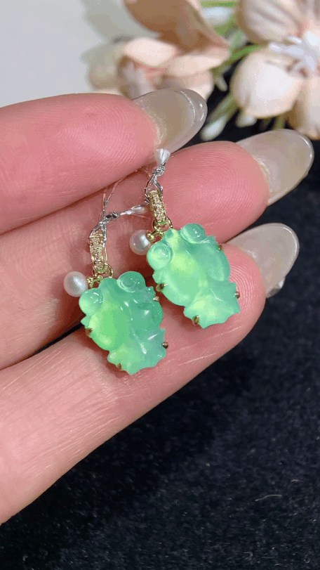 5292253 翡翠冰綠金魚小掛件