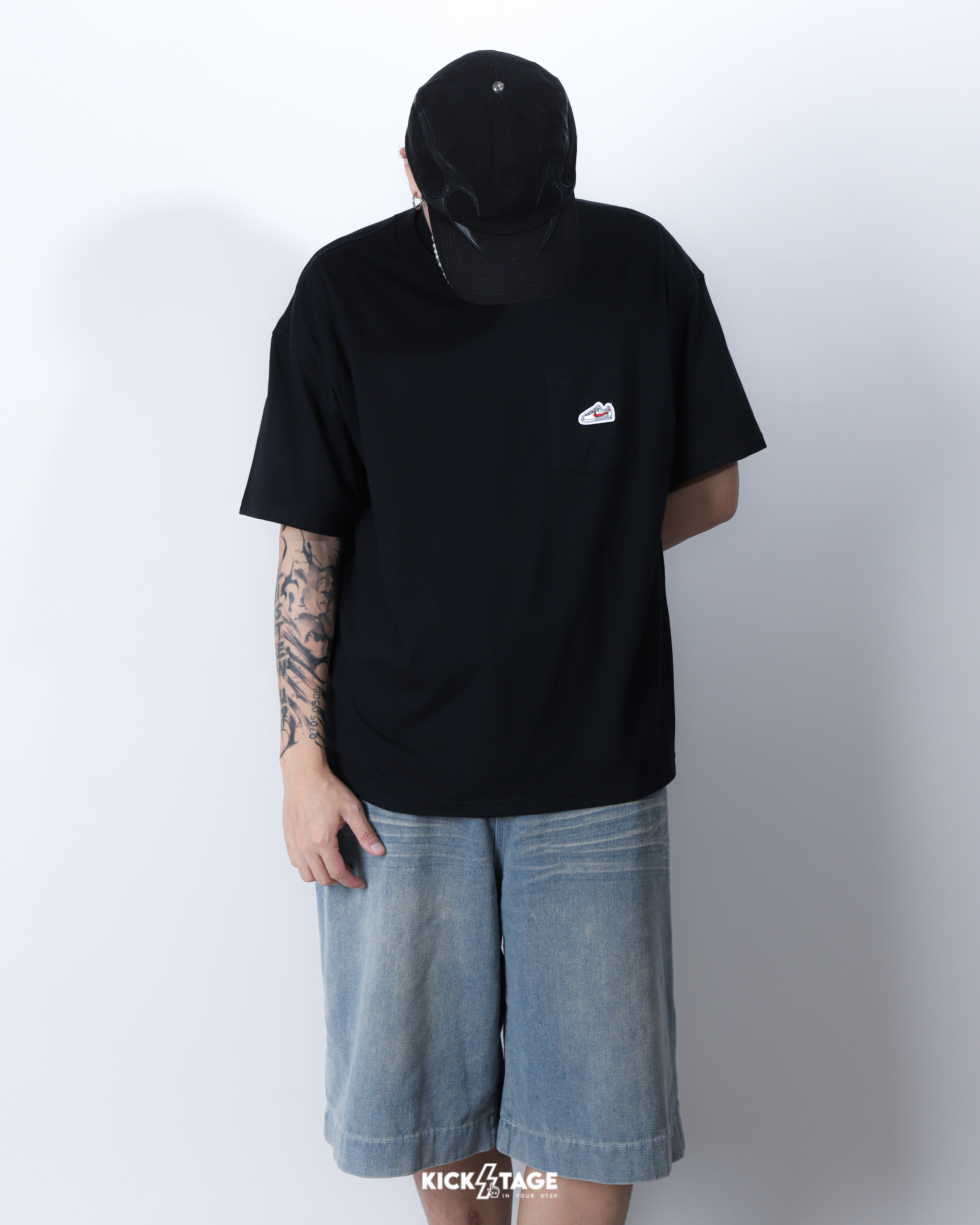 男女款 NIKE NSW CORTEZ TEE 白 黑 藍 阿甘鞋 刺繡LOGO 寬鬆 純棉 休閒 短袖 短T【IB1383】