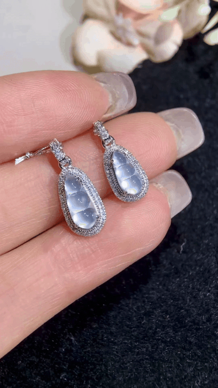 5292254 翡翠玻璃種福豆吊墜小掛件