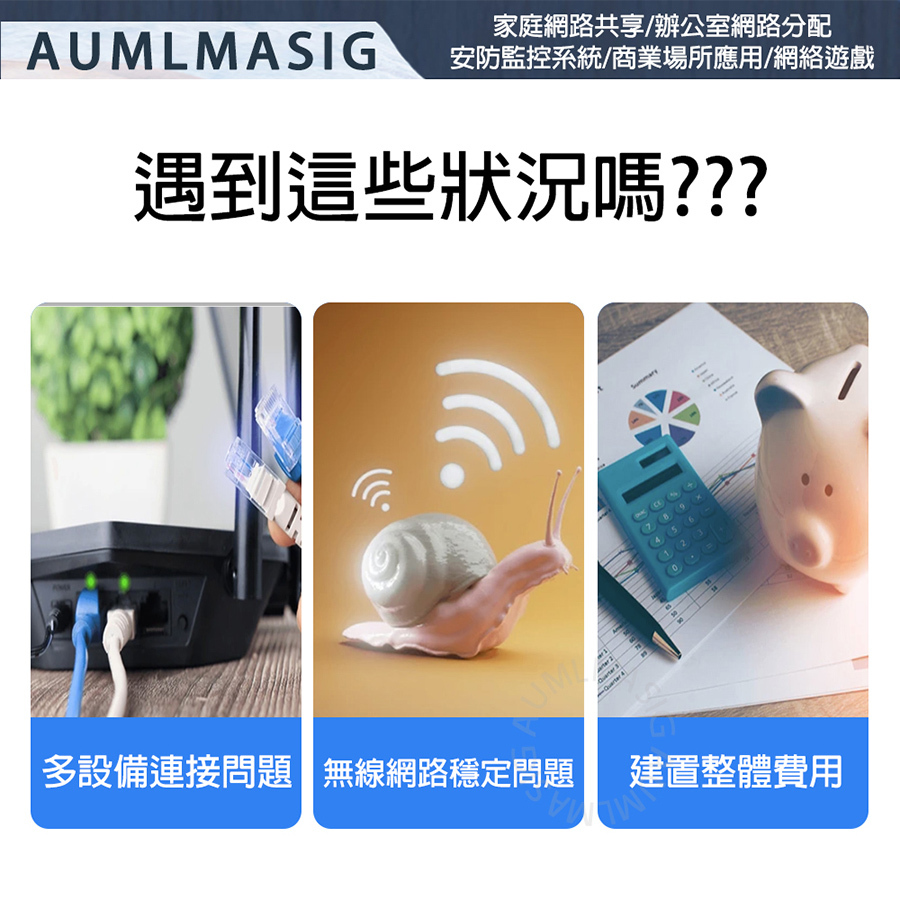 3 PORT Ethernet Adapters 小型/微型千兆網路分配器/寬帶網路 3埠設備端分接器/連接器 RJ45 適用:家庭網路共享/辦公室網路分配/安防監控系統/商業場所應用/網絡遊戲 1對3 (一進3出)RJ-45插槽/1000Mbps