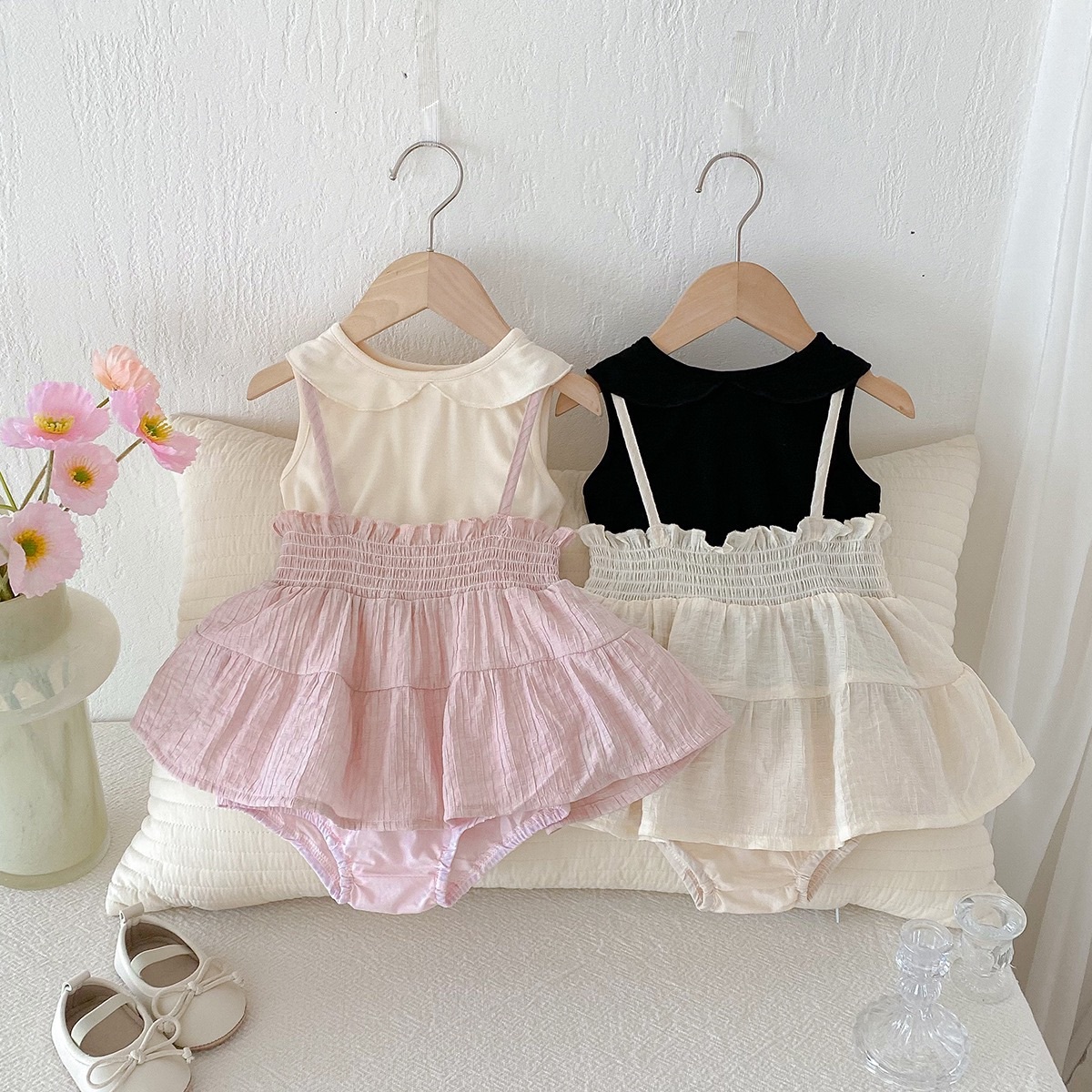 甜美背心+吊帶包屁裙