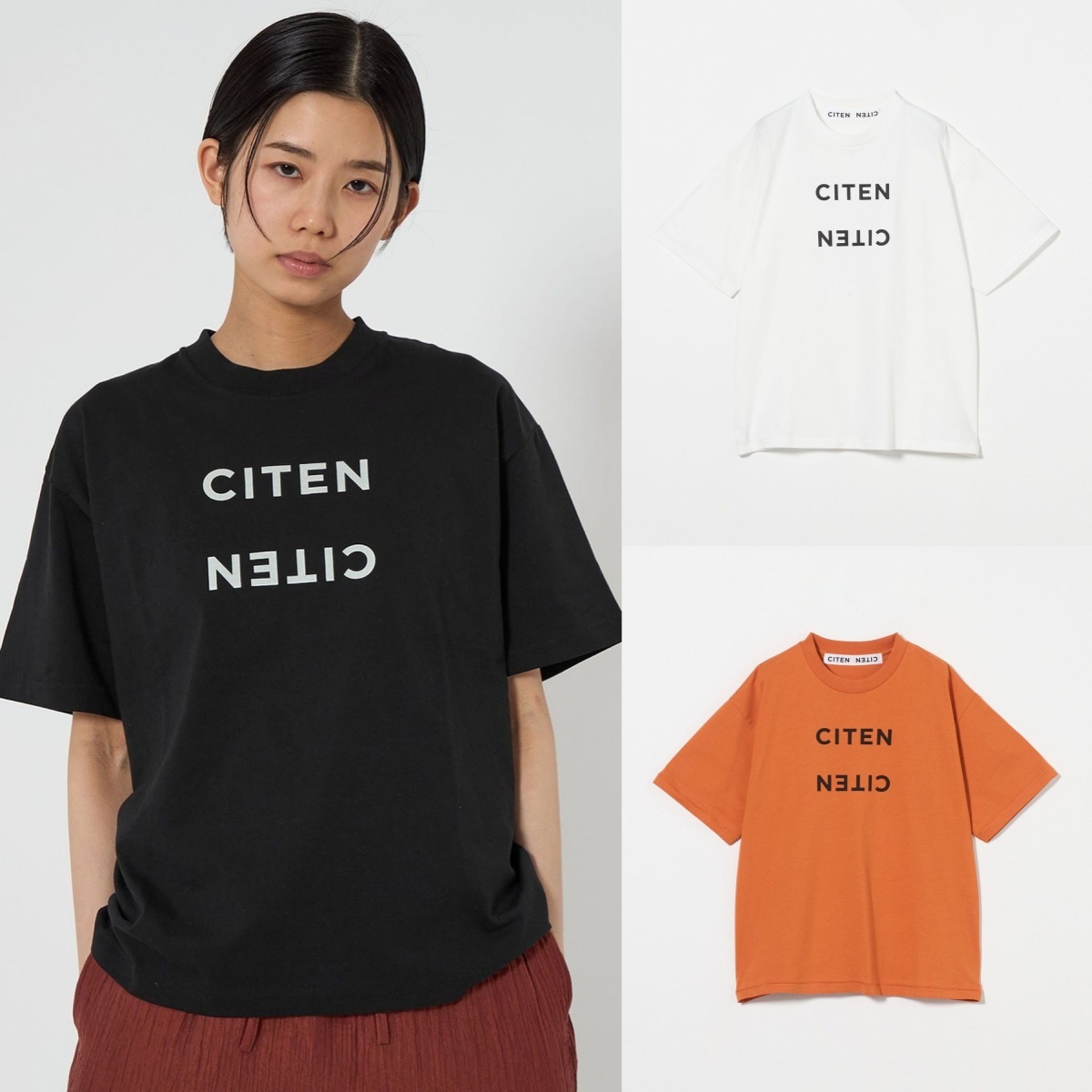 預購┃日本 CITEN 女款 大LOGO 豎印 T恤 短T