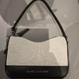 [S] MARC JACOBS BEIGE MULTI 4S5SCP077S02-261 CANVAS LEATHER HOBO SHOULDER HANDBAG PURSE, 196611276238 (SMJ539)