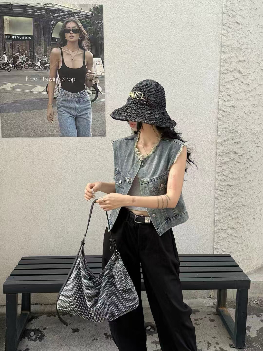 9553韓系大容量拉菲草通勤包