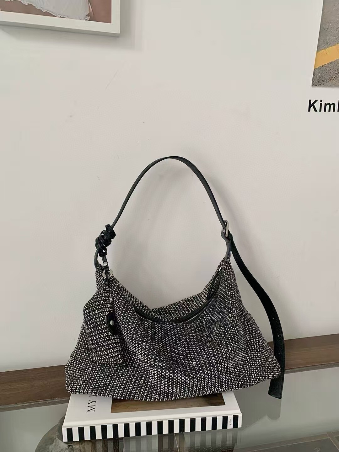 9553韓系大容量拉菲草通勤包