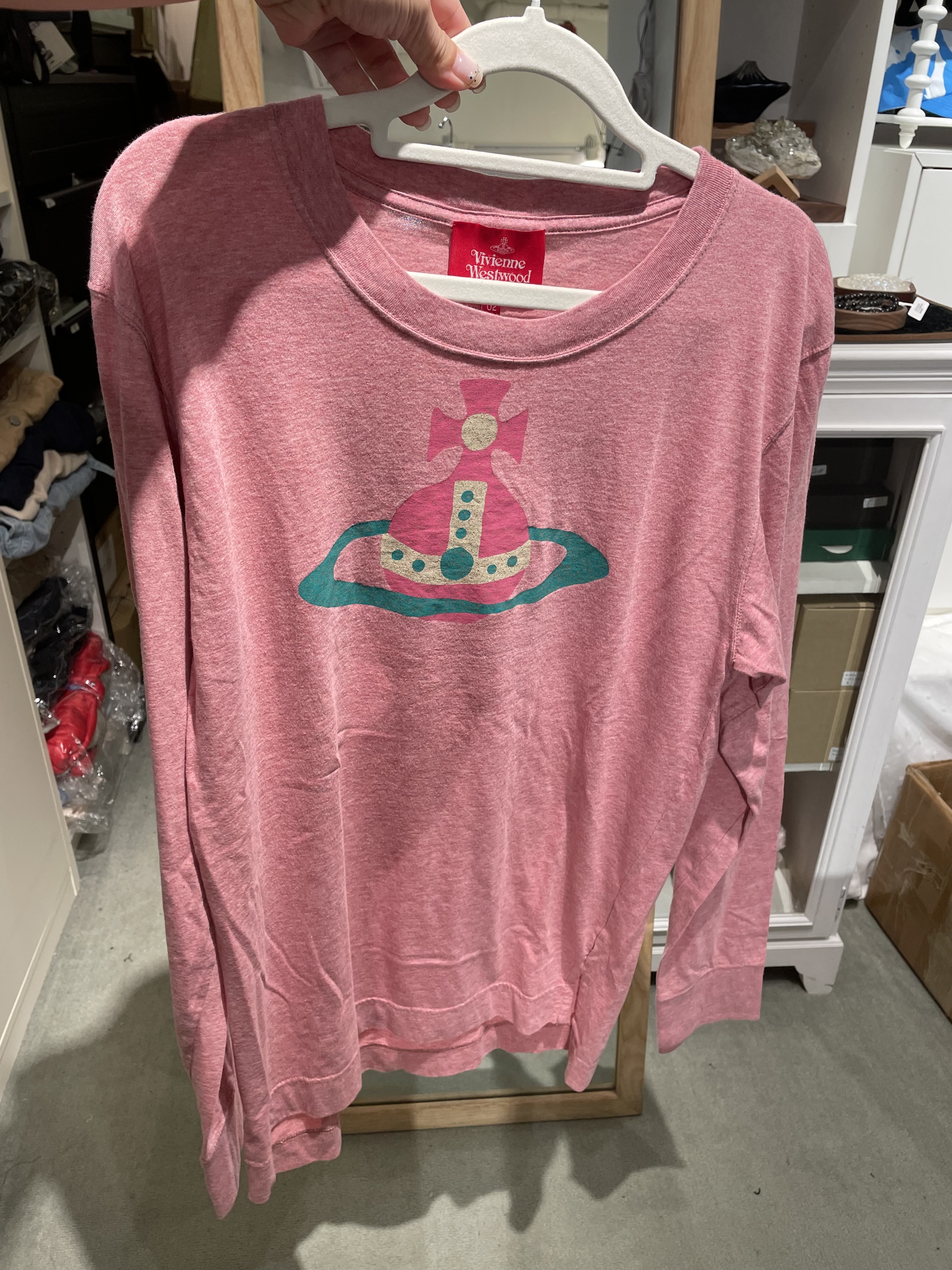 WESTWOOD RED LABEL 粉紅色闊身長袖