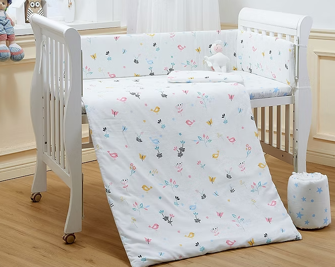 Lenny World LW1045 嬰兒紗布床品套裝 - 清晨小鳥