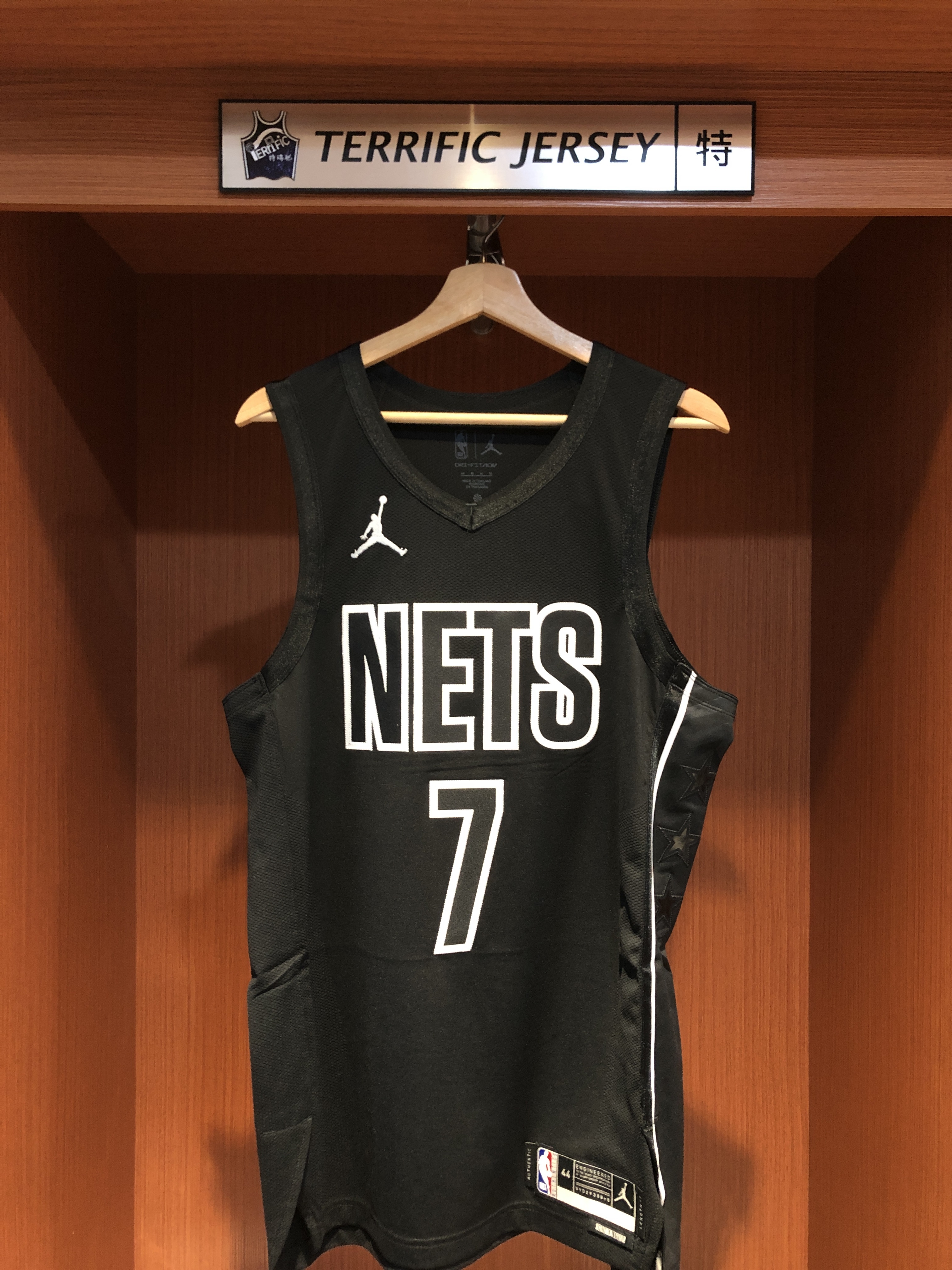 NBA球衣 Kevin Durant 布魯克林籃網黑星 Statement Jordan Authentic 球員版 電繡 全新