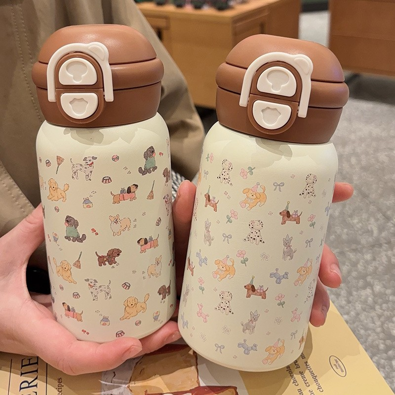 500ML Gift Puppy Flip-Top 316 Stainless Steel Thermos Bottle