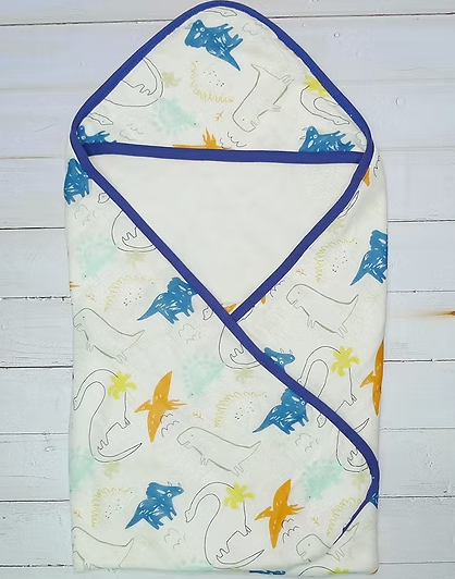 Lenny World LW1051 嬰兒竹纖維紗布毛巾包被 - 恐龍