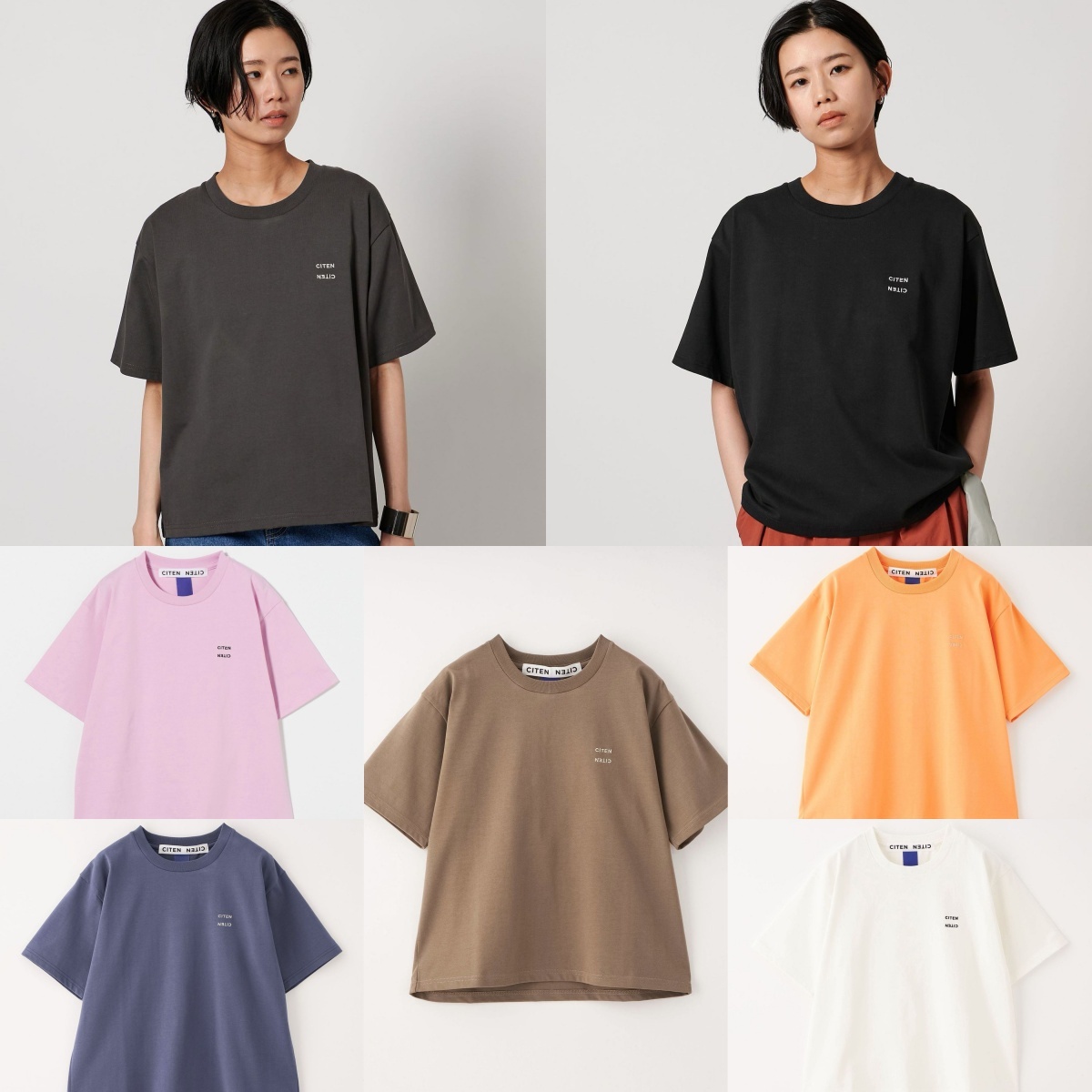預購┃日本 CITEN 女款 厚磅 寬版 刺繡 小LOGO T恤 短袖