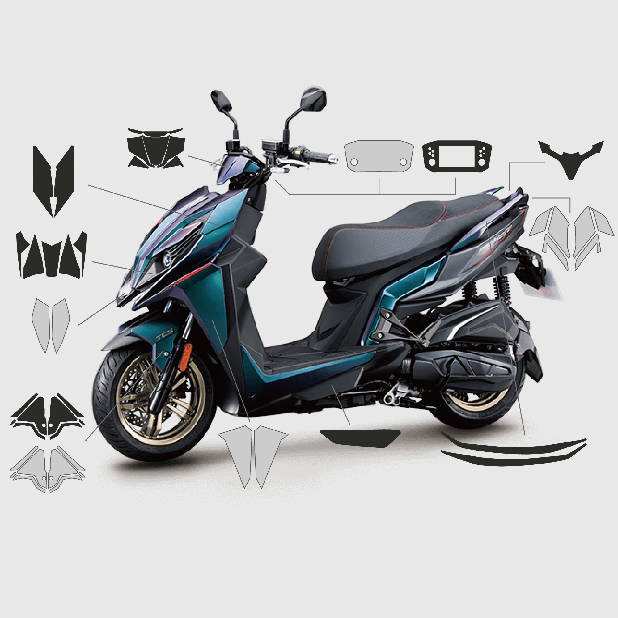 KYMCO RCS Moto 150｜3M頂級犀牛皮保護膜