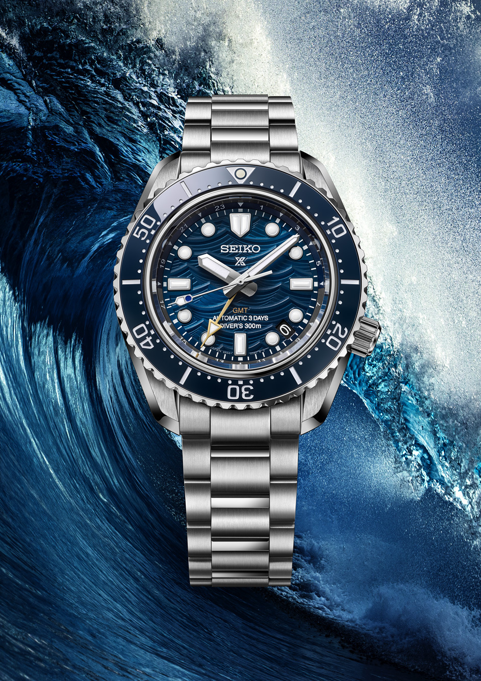 Seiko 精工 Prospex Sapphire Automatic GMT Stainless steel 60th Anniversary Limited Edition  SPB509 SPB509J1 / SBEJ027 藍寶石自動上鍊GMT腕錶 不鏽鋼 60週年限量版
