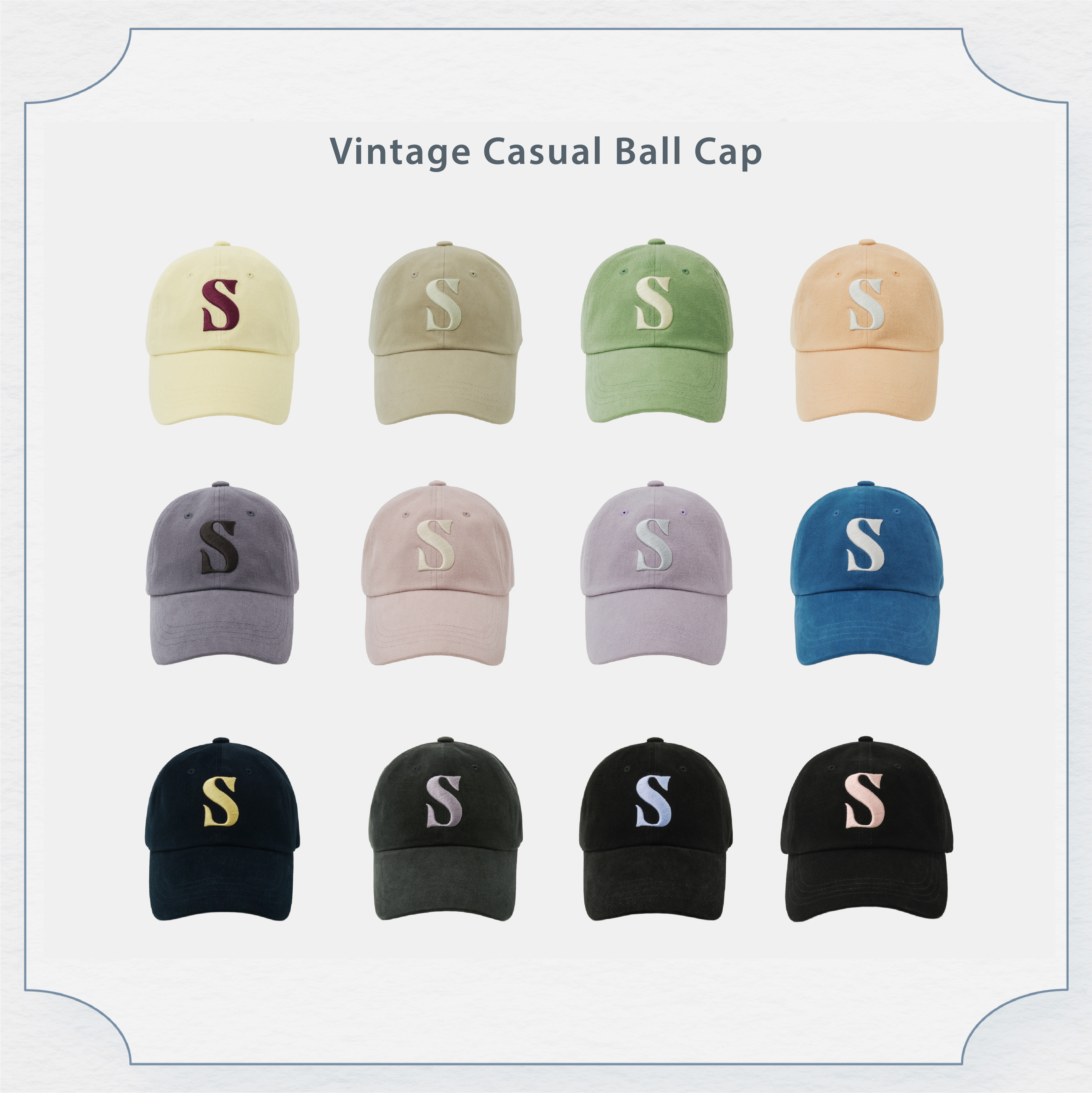 SATUR經典S大Logo棒球帽(共19色)