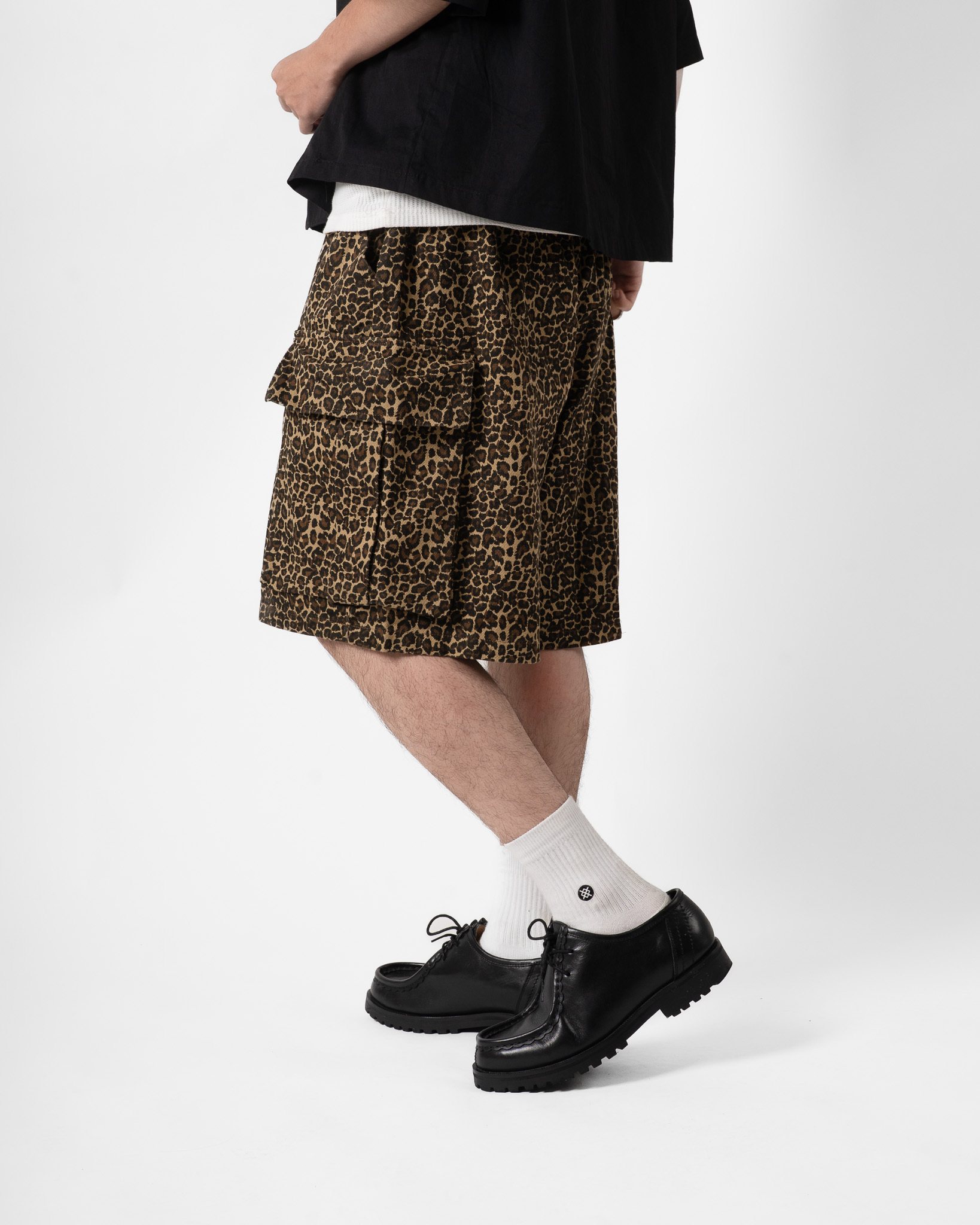 OurPick Leopard  Cargo shorts 豹紋工裝短褲