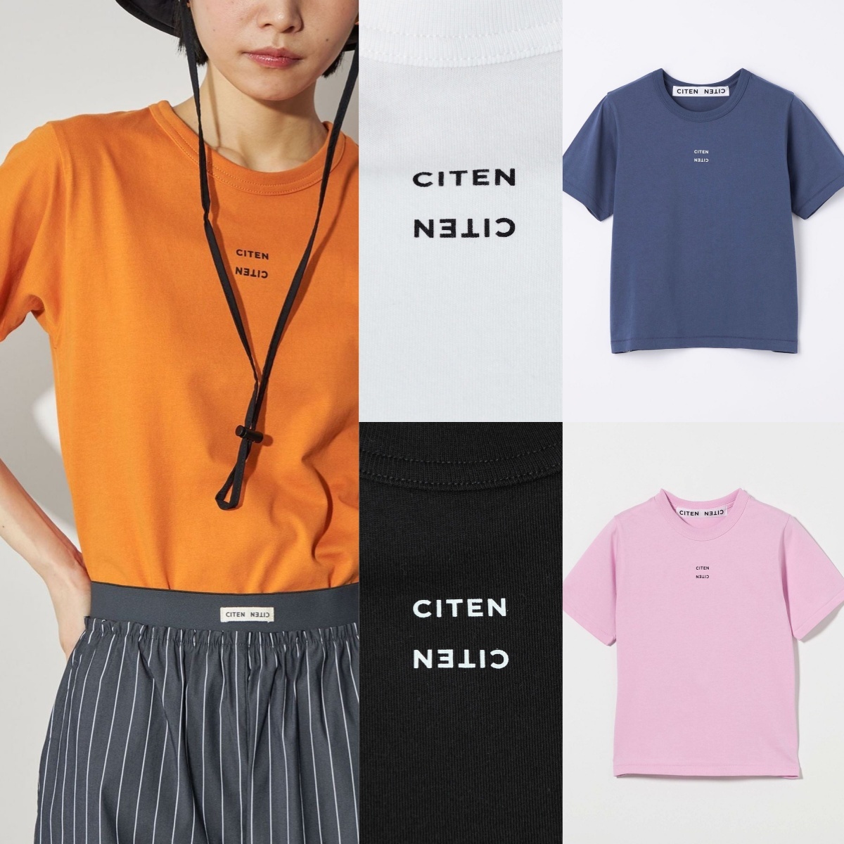 預購┃日本 CITEN 女款 小 LOGO 短版 合身 T恤 短袖