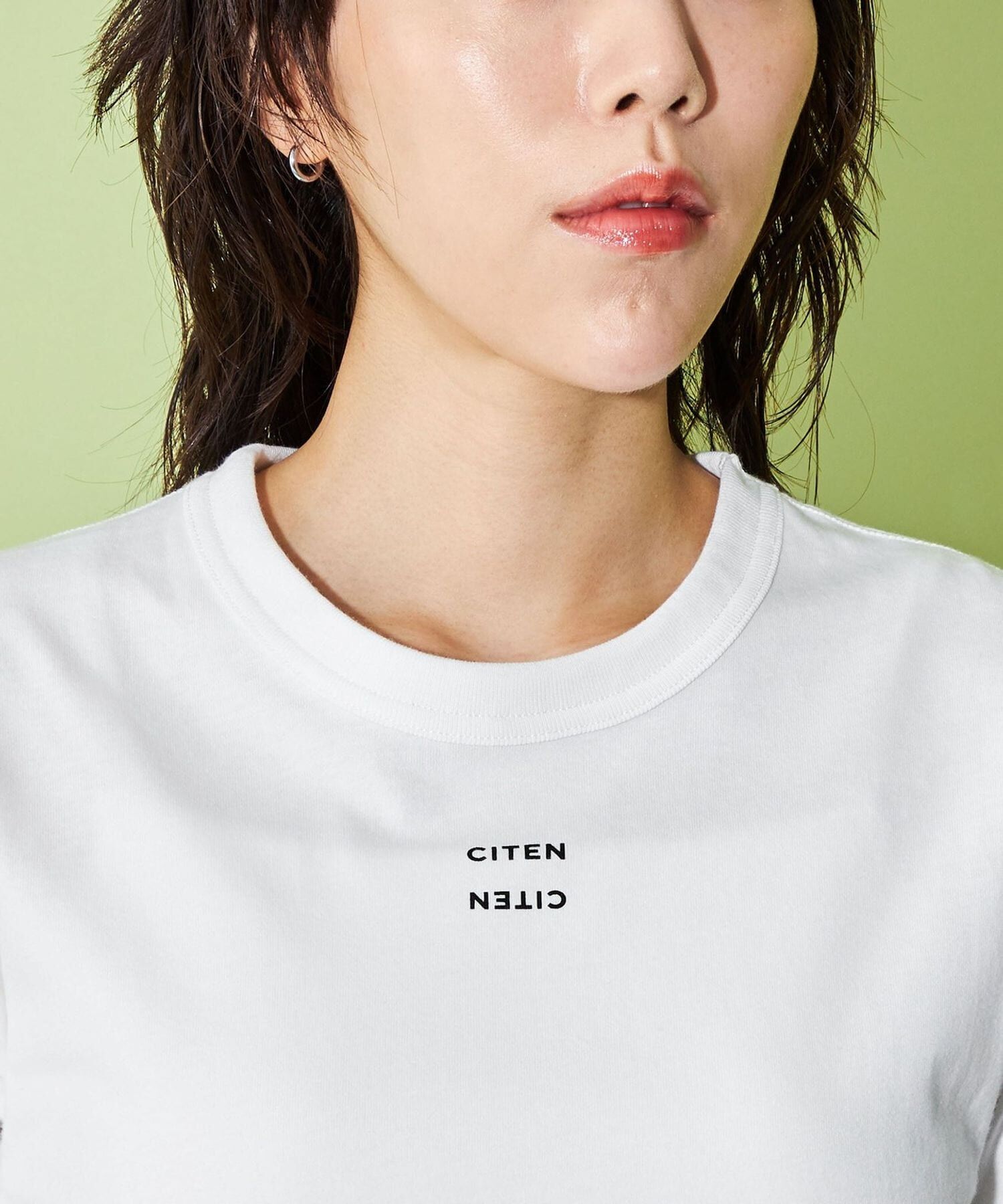 預購┃日本 CITEN 女款 小 LOGO 短版 合身 T恤 短袖