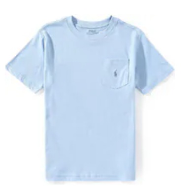 [S] PRL BLUE BIG KID SHORT-SLEEVE JERSEY T-SHIRT, 323970333006-BLUE (SRL188)
