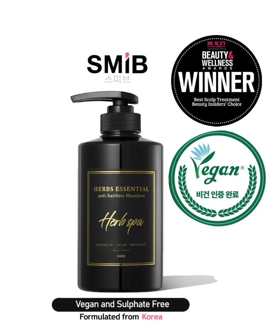 SMIB 純素草本防脫洗髮露 500ml【完成韓國最大規模臨床試驗 客人滿意度 ⬆️緩解脫髮95.2% ⬆️抗拉強度提高96.9% ⬆️改善您的頭皮和頭髮94.8%】「F」