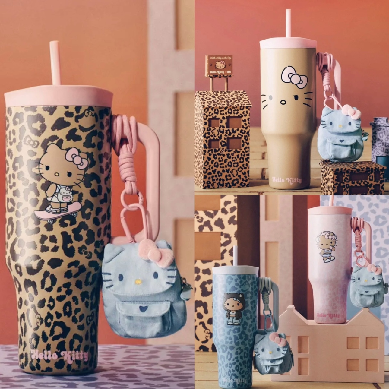 HELLO KITTY x TBH 巨無霸保溫吸管杯 曬黑 冰霸杯 凱蒂貓 MINI收納包掛飾 1200ML 宋雨琦代言 / 代購