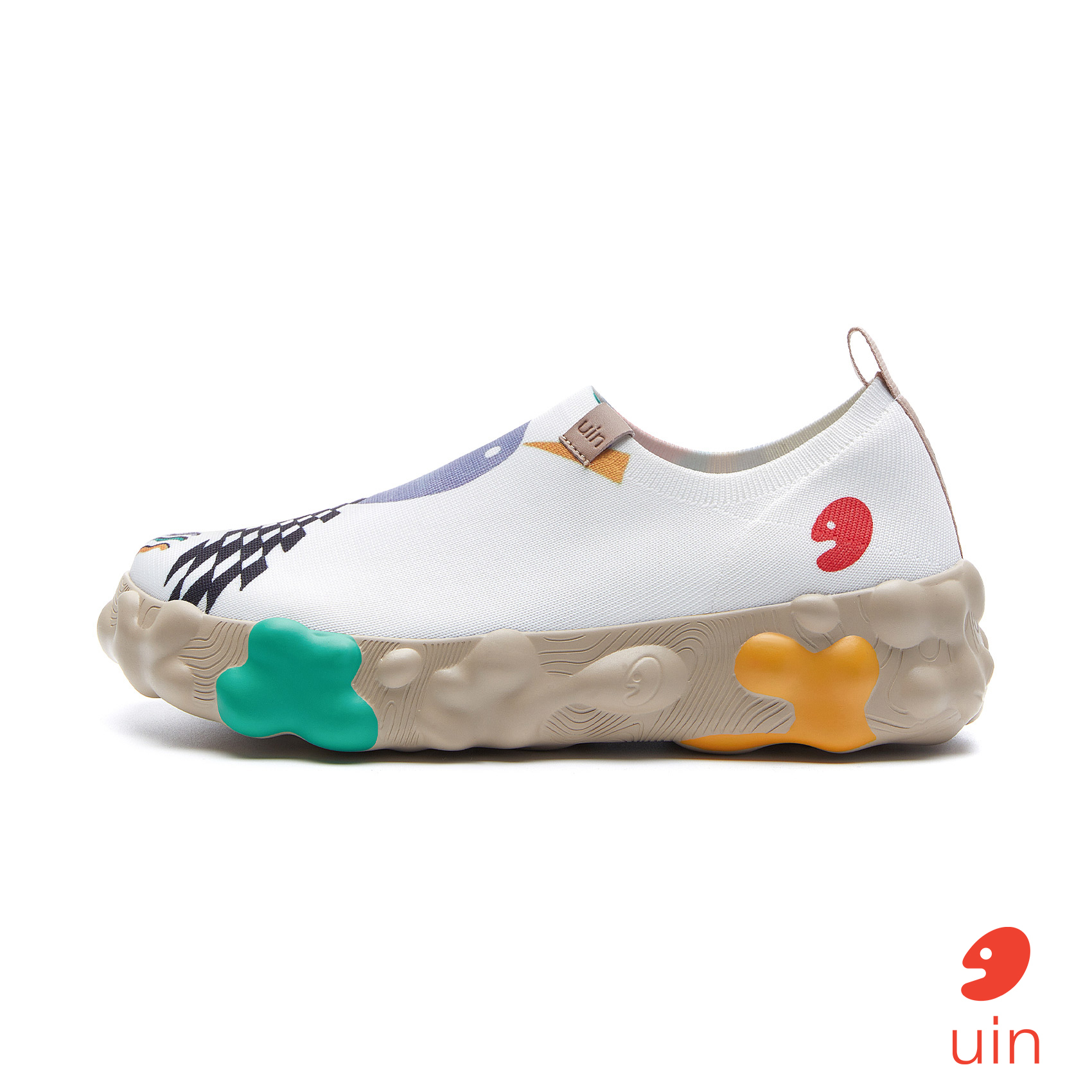 【Uin】西班牙原創設計 | 托莱多6  康定斯基《小世界之四》1  男鞋 彩繪鞋 休閒鞋 懶人鞋