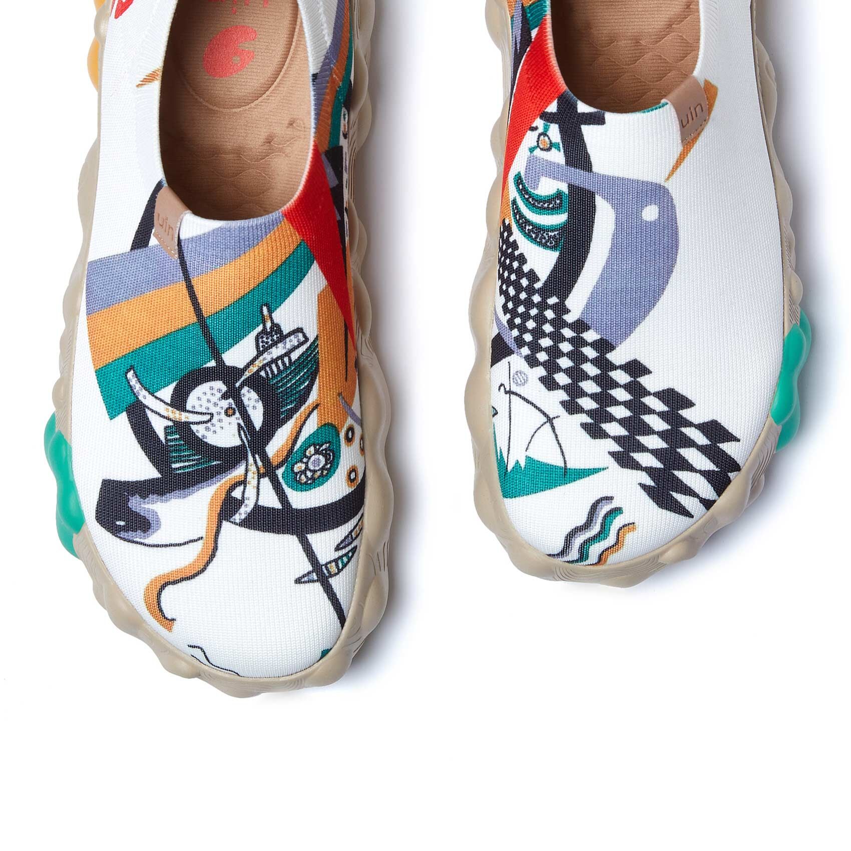 【Uin】西班牙原創設計 | 托莱多6  康定斯基《小世界之四》1  男鞋 彩繪鞋 休閒鞋 懶人鞋