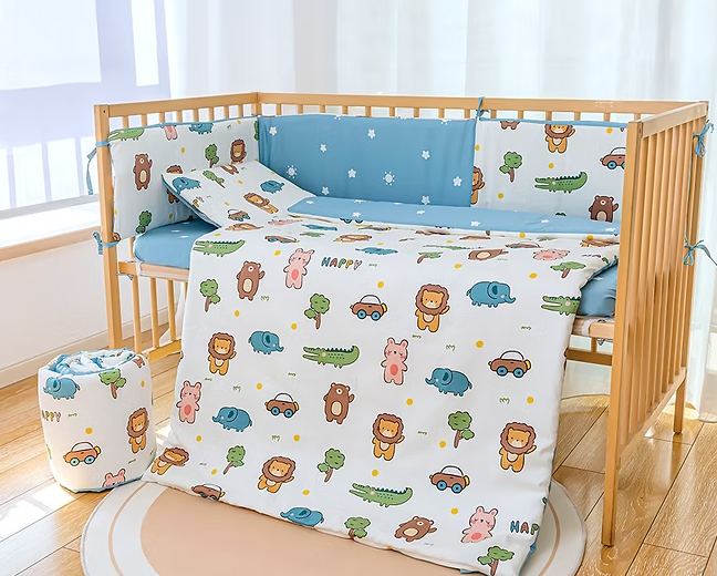 Lenny World LW1072 嬰兒全棉貢緞床品套裝 - 森林派對