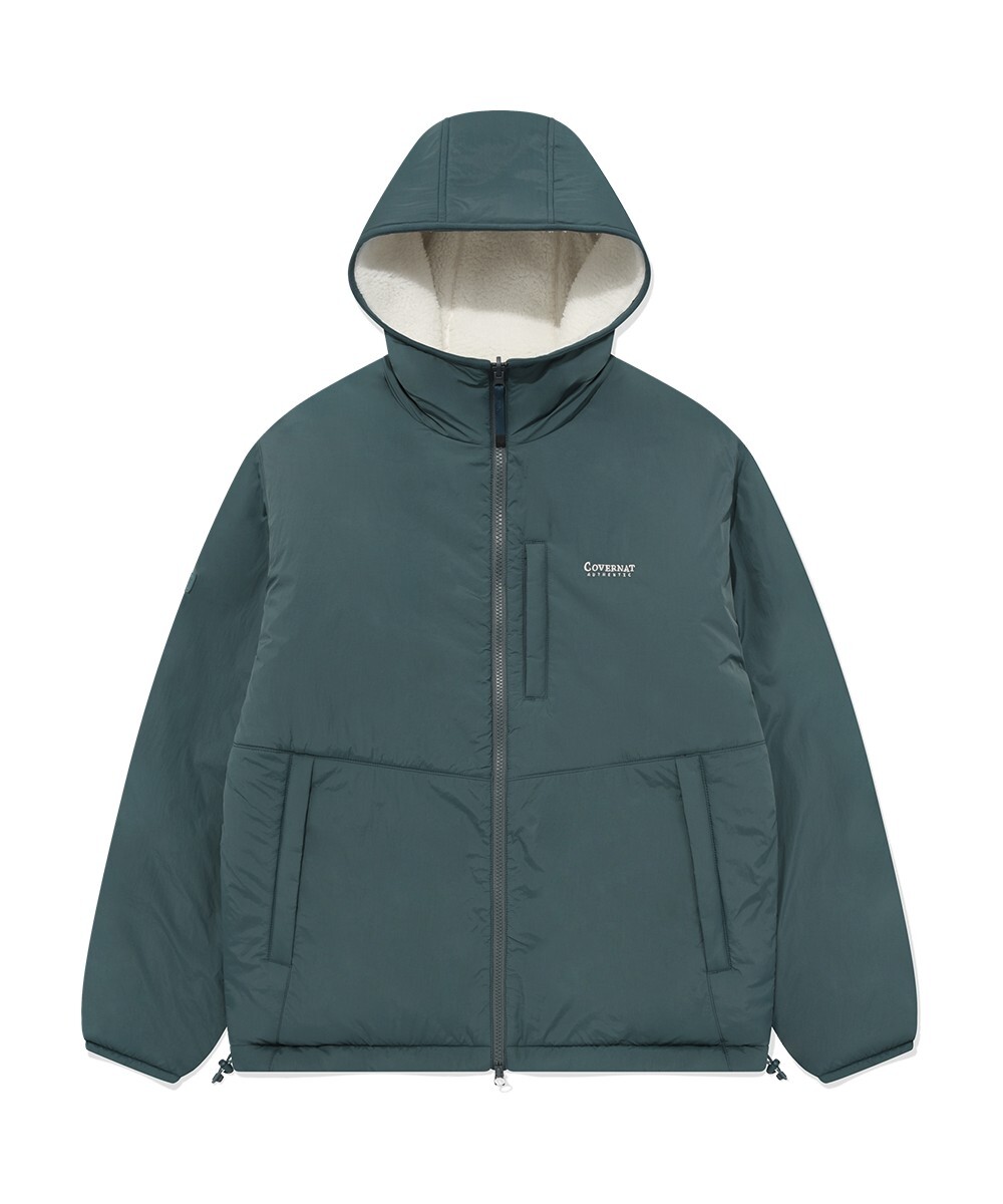 【OWN】Covernat 抓絨 防風 防潑水 雙面穿 連帽 外套 不分男女 米黑 咖棕 黑黑 白藍