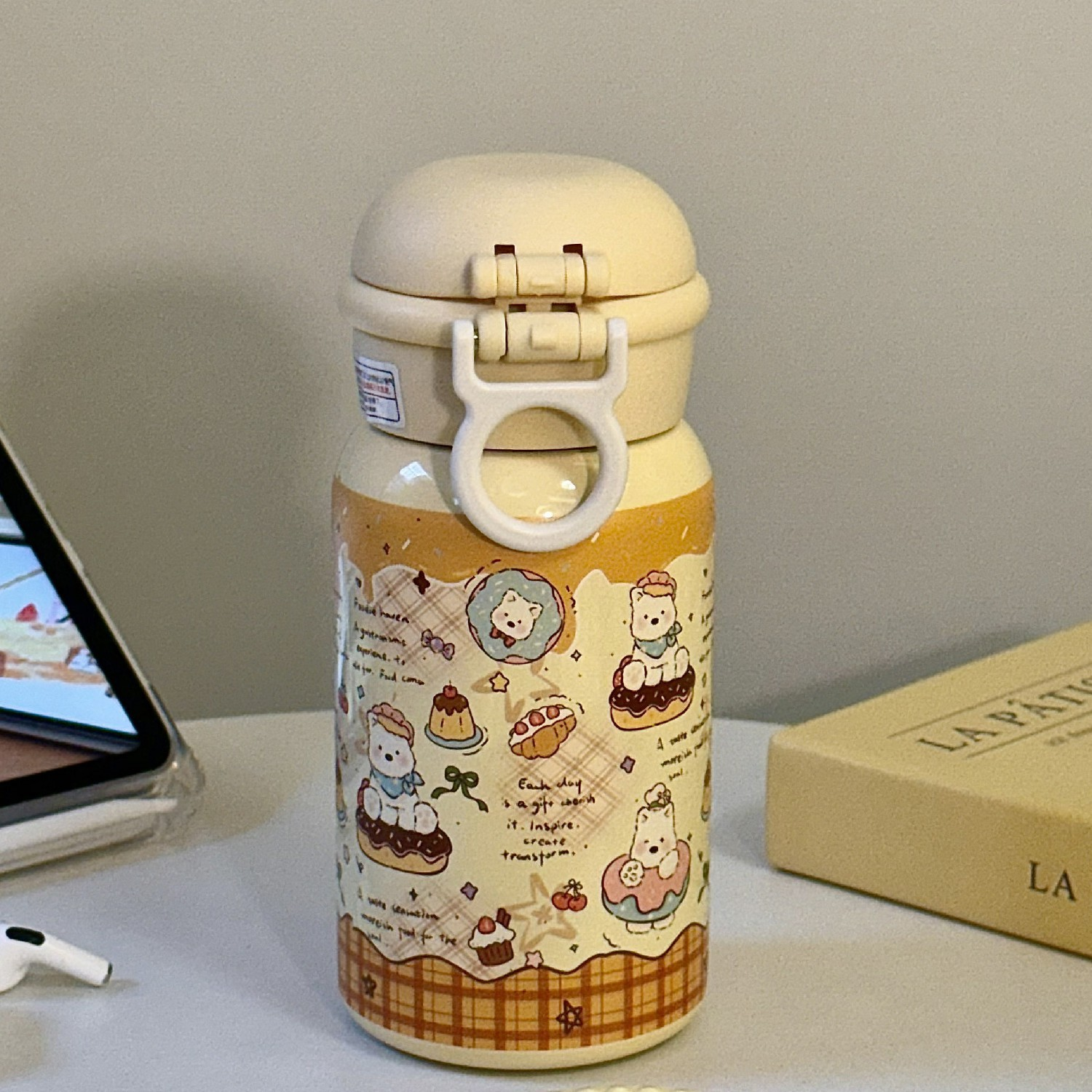 500ML Cake Puppy Dual-Use 316 Stainless Steel Thermos Bottle