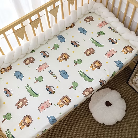 Lenny World LW1077 嬰兒全棉貢緞床笠 - 森林派對