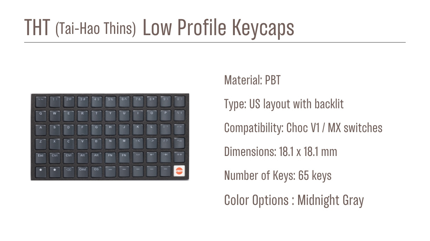 tht-taihao-low-profile-keycaps-pbt-MX-Switches-Chocv1-midnight gray